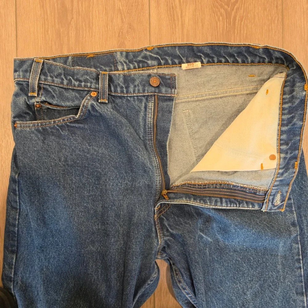 Vintage‎ Levis 505 Orange Tab Jeans Mens 38x30 Made in USA Straight Leg Denim